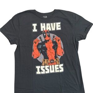 Marvel Black and Red Deadpool Tee